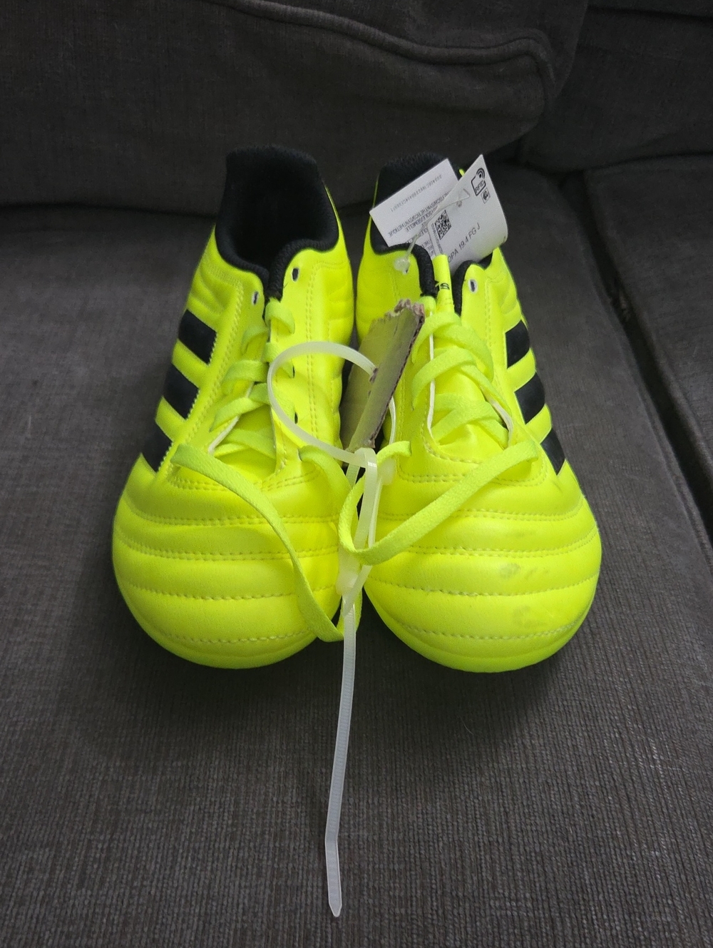 Adidas Kids' Neon Yellow Soccer Cleats